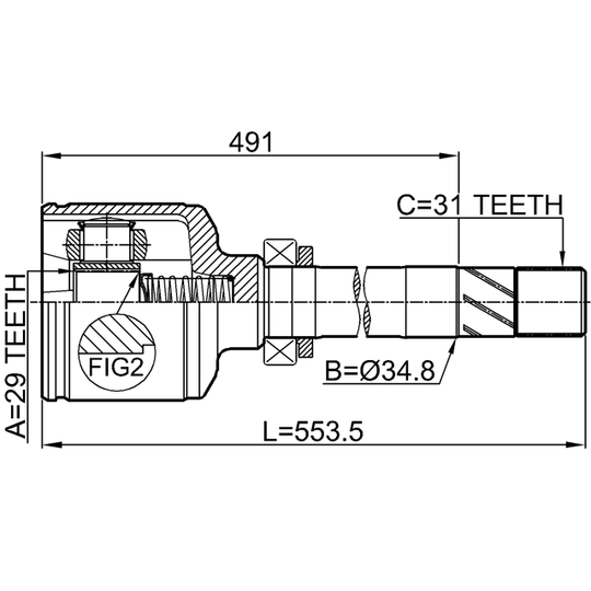 2811-DUCRH - Joint Kit, drive shaft 