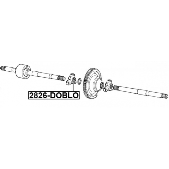 2816-DOBLO - Tripod Hub, drive shaft 