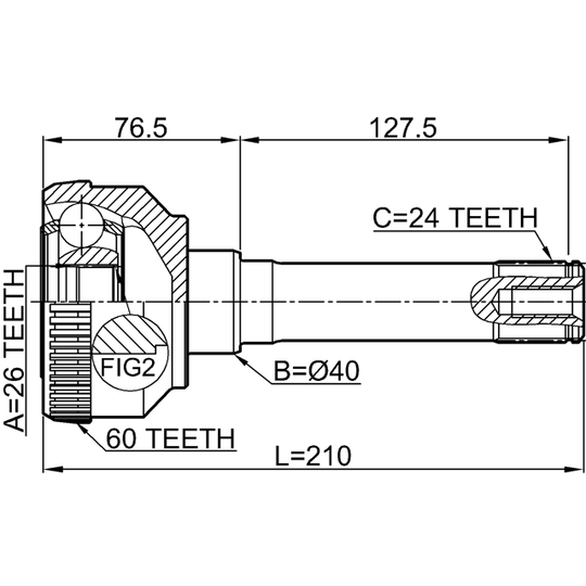 2910-DEF - Joint Kit, drive shaft 