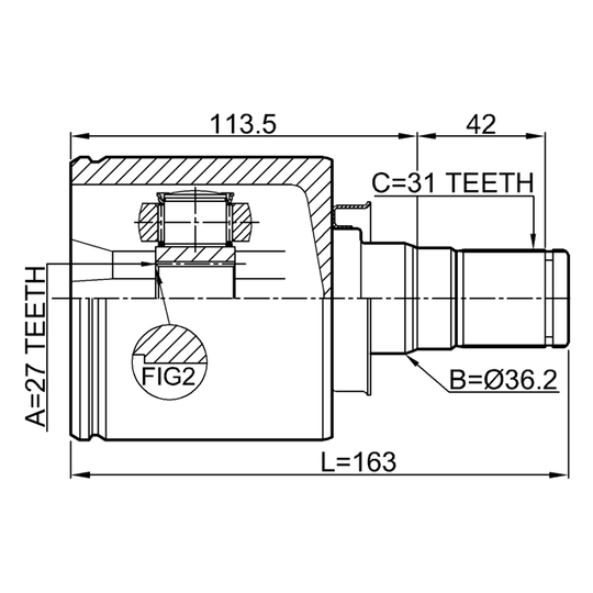 2911-FLIIFLH - Joint Kit, drive shaft 