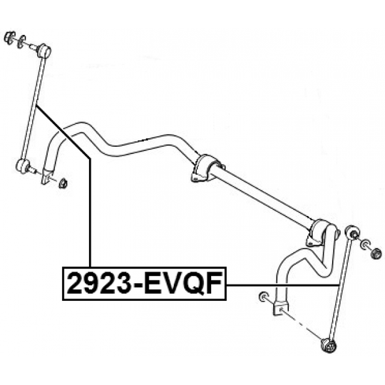 2923-EVQF - Länk, krängningshämmare 