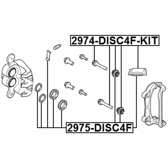 2974-DISC4F-KIT - Guide Bolt, brake caliper 