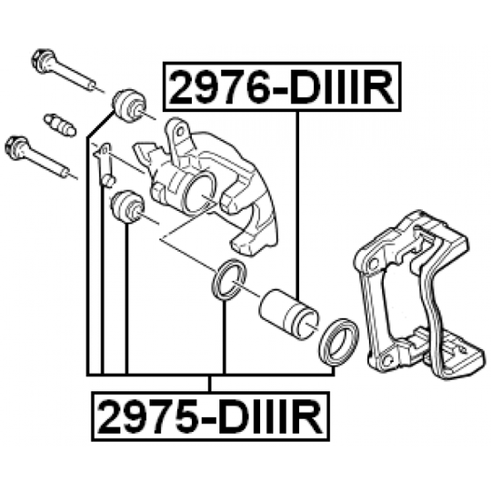 2975-DIIIR - Reparationssats, bromsok 