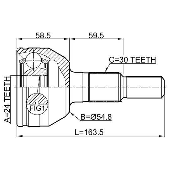 3210-SRX - Joint Kit, drive shaft 