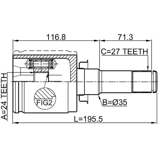 3211-SRXLF1 - Joint Kit, drive shaft 