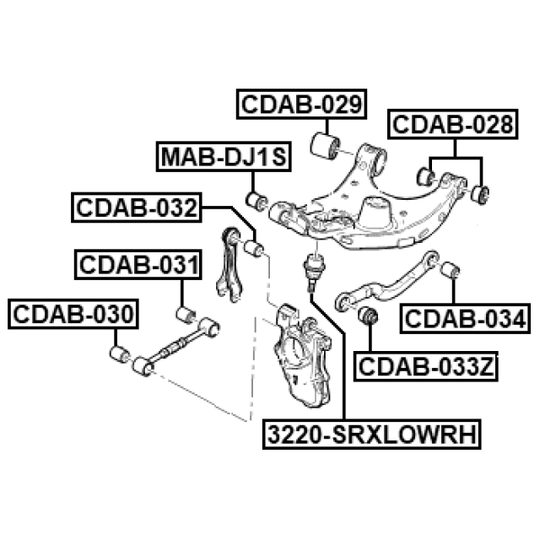 3220-SRXLOWRH - Ball Joint 