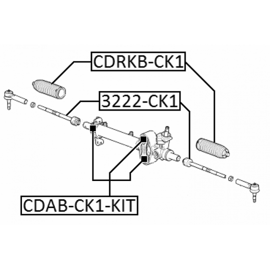 3222-CK1 - Tie Rod Axle Joint 