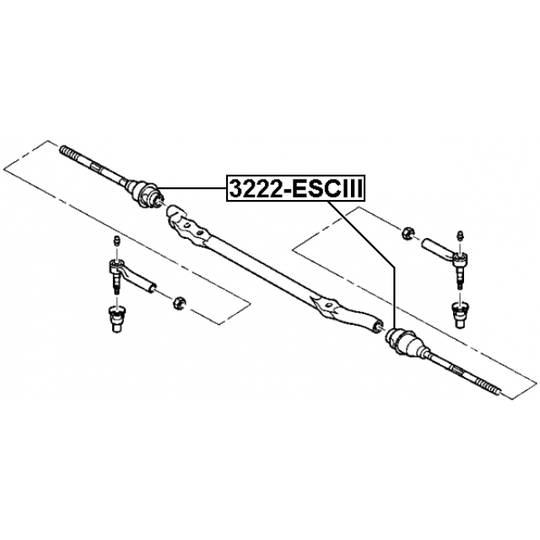 3222-ESCIII - Tie Rod Axle Joint 