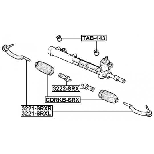 3222-SRX - Tie Rod Axle Joint 