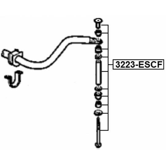 3223-ESCF - Rod/Strut, stabiliser 