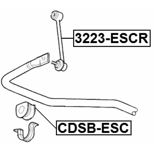 3223-ESCR - Rod/Strut, stabiliser 
