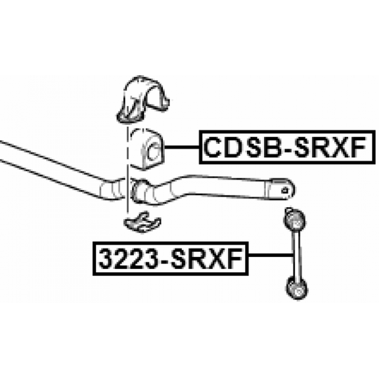 3223-SRXF - Länk, krängningshämmare 