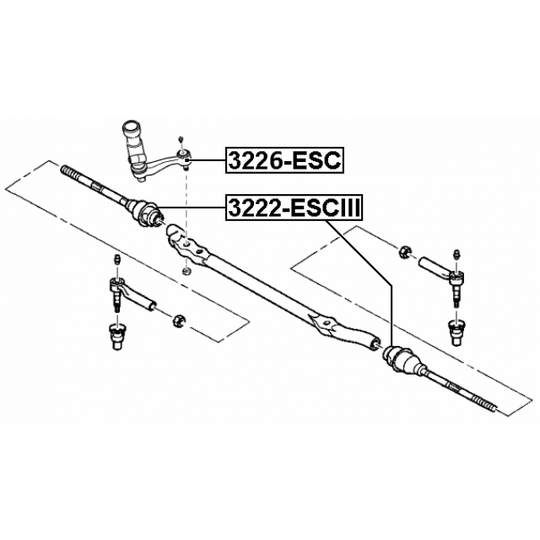 3226-ESC - Ohjauskääntövarsi 