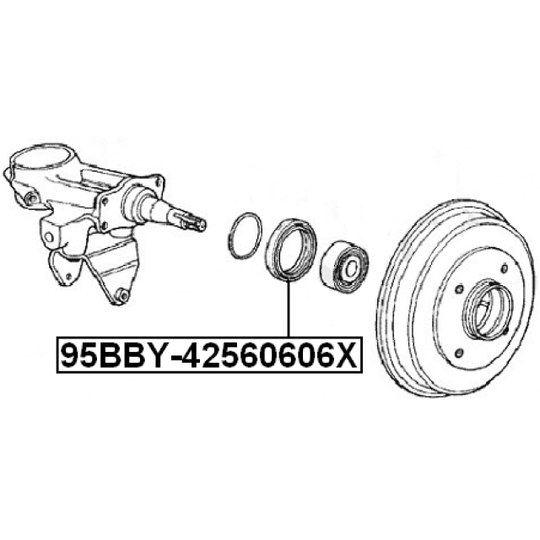 95BBY-42560606X - Seal Ring, wheel hub 