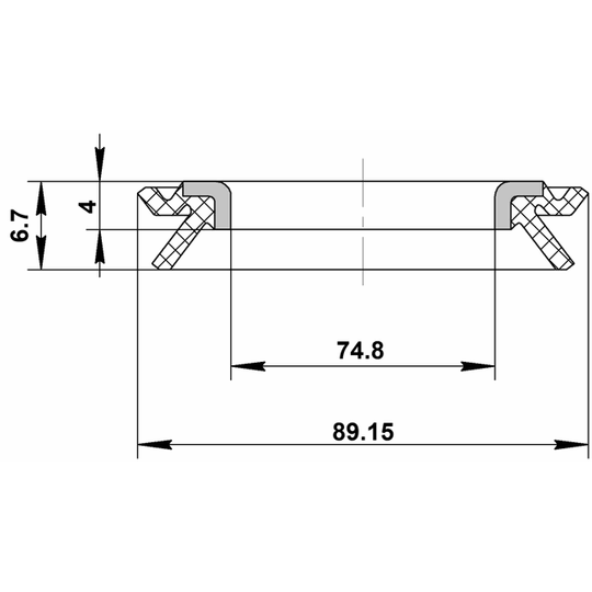 95BCY-88750407X - Tätningsring, hjulnav 