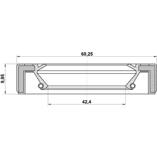 95GAW-44680909X - Axeltätning, drivacel 