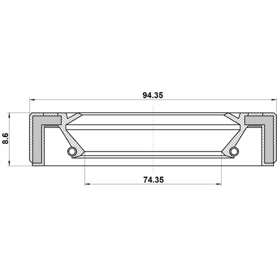 95GAY-76940909L - Shaft Seal, crankshaft 