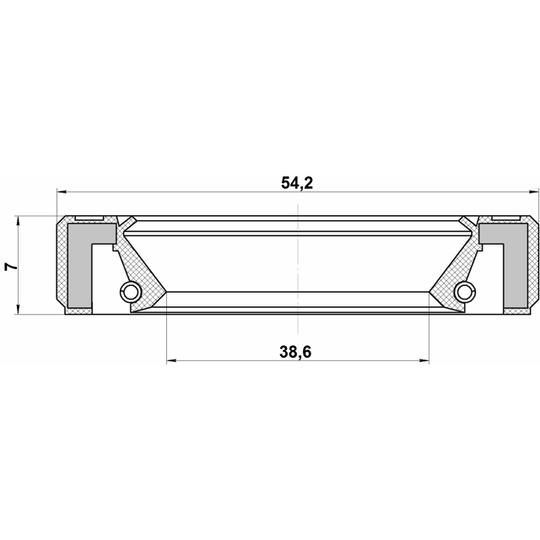 95GBY-40540707L - Oljetätningsring, differential 