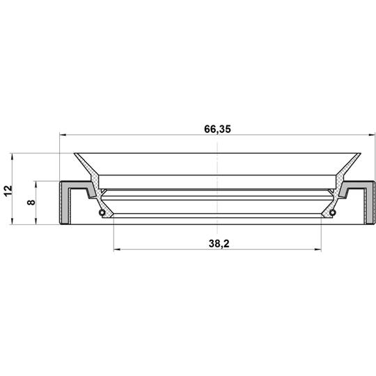 95HAY-40660812R - Axeltätning, drivacel 