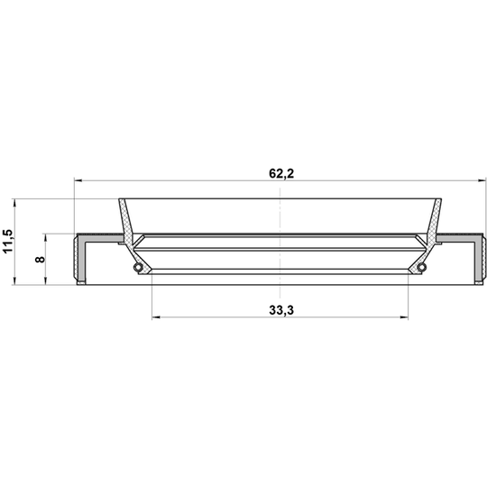 95HBY-35620812R - Axeltätning, drivacel 