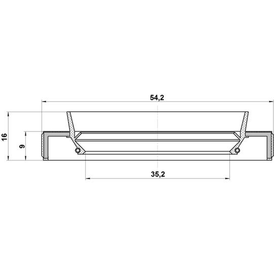 95HBY-37540916C - Axeltätning, drivacel 