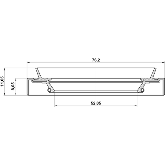 95HDS-54760811X - Seal Ring, wheel hub 