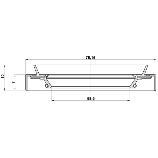 95HDS-61760710X - Seal Ring, wheel hub 