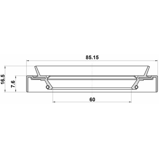 95HDW-62850816X - Seal Ring, wheel hub 