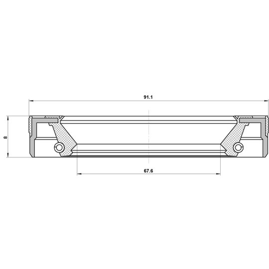 95LES-69910813X - Seal Ring, wheel hub 