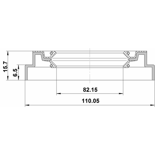 95QDS-841100716X - Seal Ring, wheel hub 