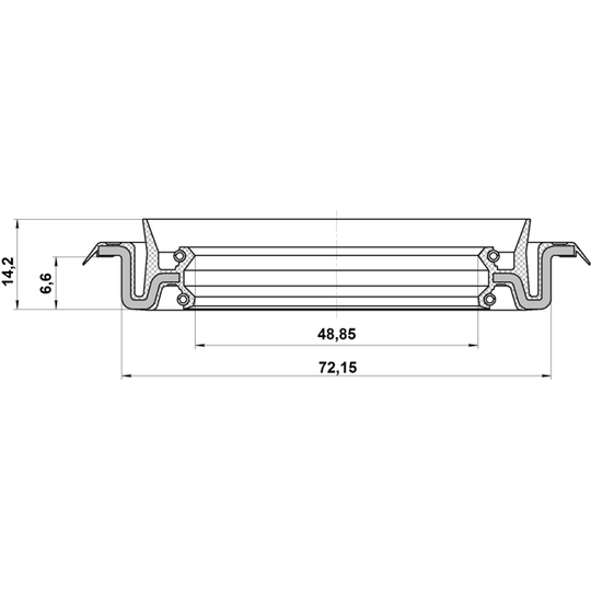 95TCS-50720714X - Axeltätning, drivacel 