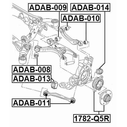 ADAB-008 - Control Arm-/Trailing Arm Bush 