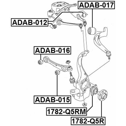 ADAB-012 - Control Arm-/Trailing Arm Bush 