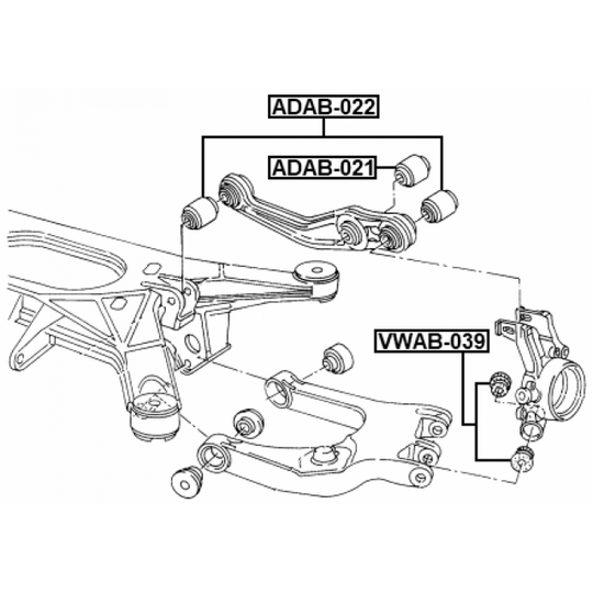 ADAB-022 - Control Arm-/Trailing Arm Bush 