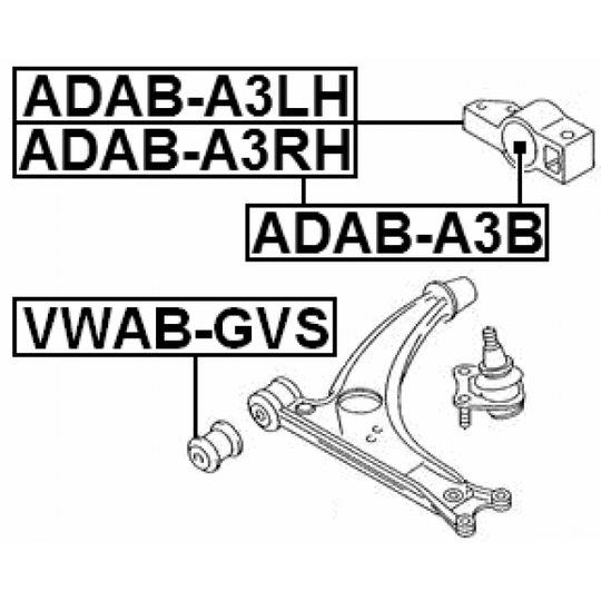 ADAB-A3LH - Länkarmsbussning 