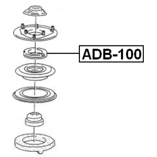 ADB-100 - Anti-Friction Bearing, suspension strut support mounting 