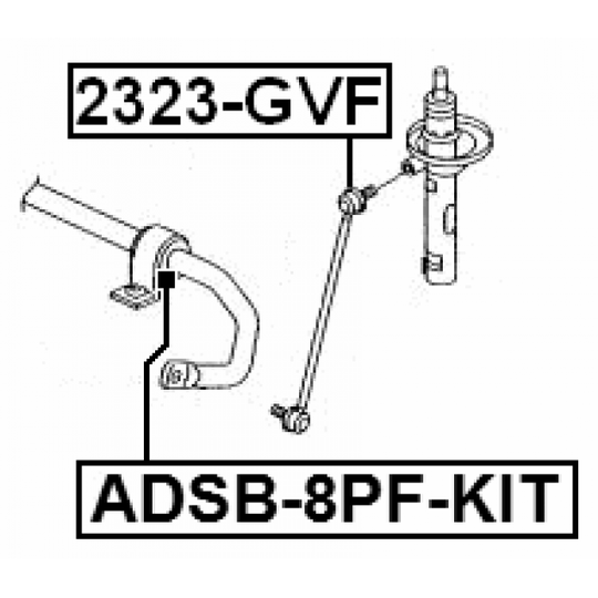 ADSB-8PF-KIT - Laagripuks, stabilisaator 