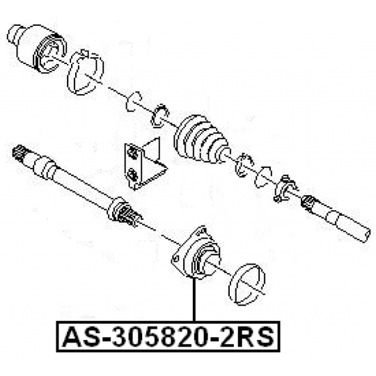 AS-305820-2RS - Drivaxellager 