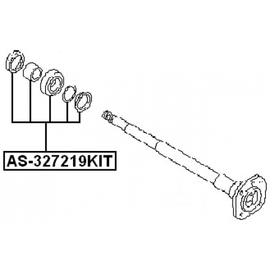 AS-327219KIT - Laakeri, vetoakseli 