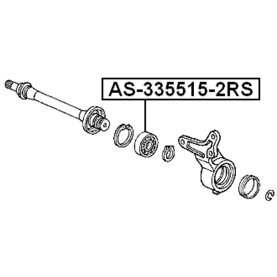 AS-335515-2RS - Laakeri, vetoakseli 