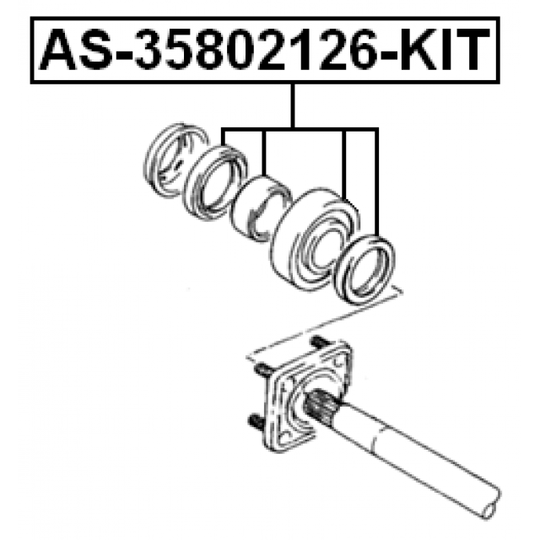 AS-35802126-KIT - Bearing, drive shaft 