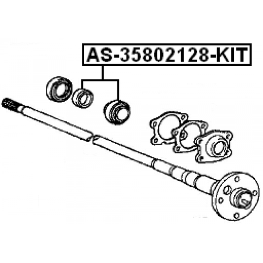 AS-35802128-KIT - Bearing, drive shaft 