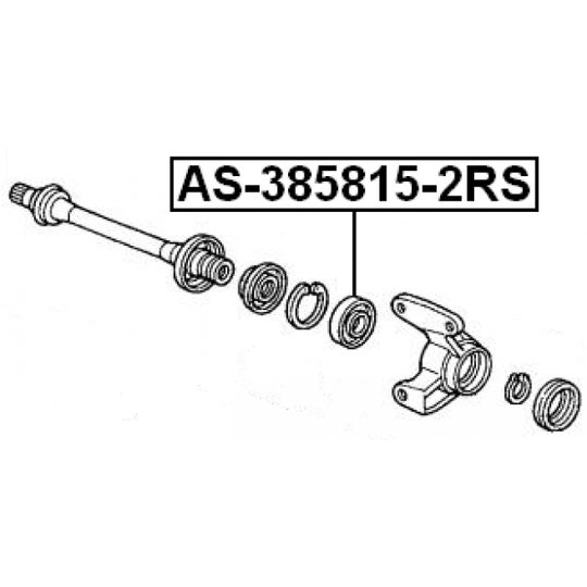 AS-385815-2RS - Bearing, drive shaft 