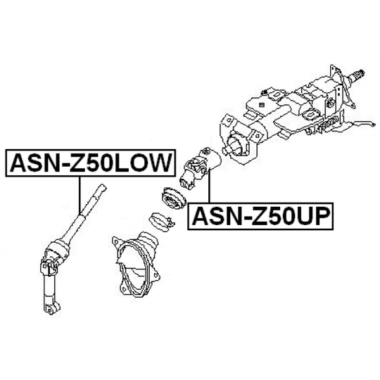 ASN-Z50LOW - Steering Shaft 