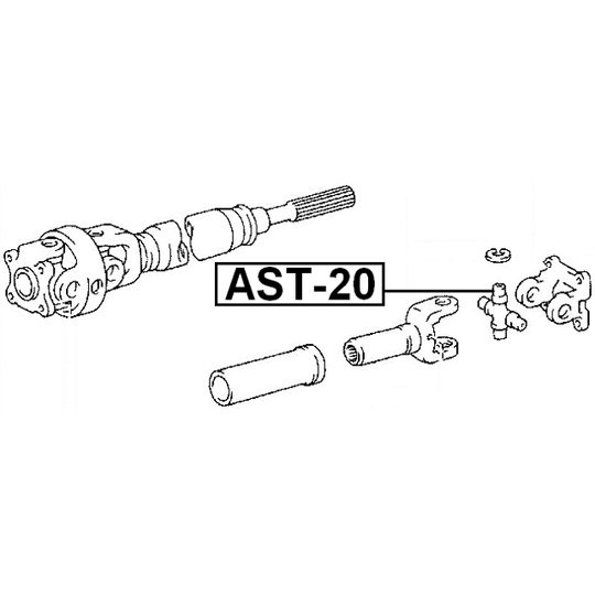 AST-20 - Led, kardanaxel 