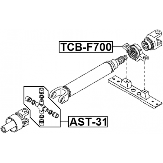 AST-31 - Led, kardanaxel 