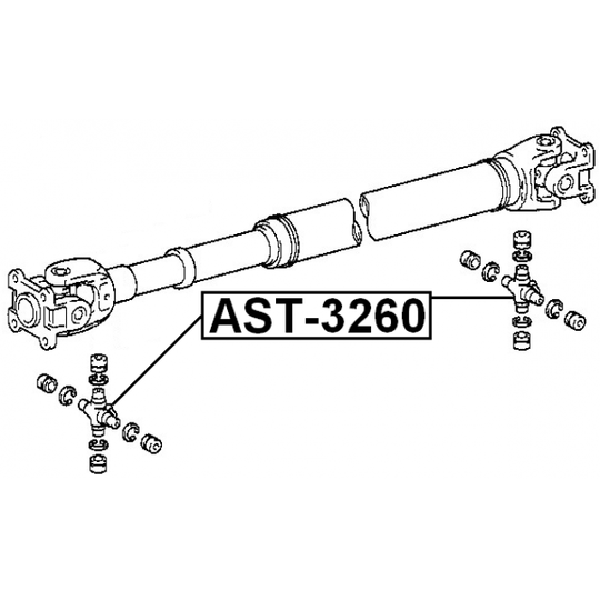 AST-3260 - Led, kardanaxel 