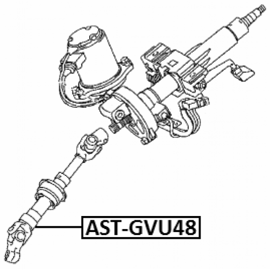 AST-GVU48 - Steering Shaft 