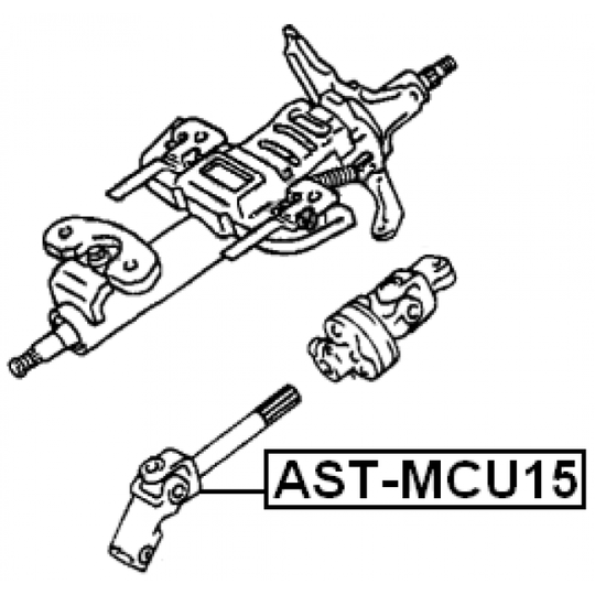 AST-MCU15 - Steering Shaft 