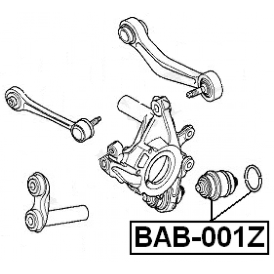 BAB-001Z - Control Arm-/Trailing Arm Bush 